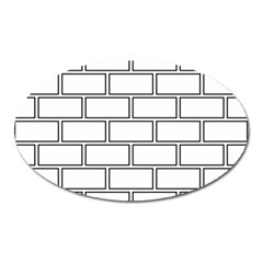 Wall Pattern Rectangle Brick Oval Magnet by BangZart