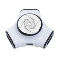 Rotation Rotated Spiral Swirl 3-port Usb Hub by BangZart