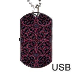 Modern Ornate Pattern Dog Tag Usb Flash (two Sides) by dflcprints