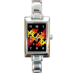 Board Conductors Circuits Rectangle Italian Charm Watch by Celenk