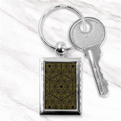 Texture Background Mandala Key Chains (rectangle)  by Celenk