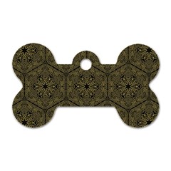 Texture Background Mandala Dog Tag Bone (two Sides)