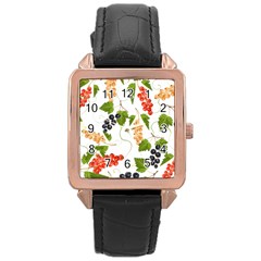 Juicy Currants Rose Gold Leather Watch  by TKKdesignsCo