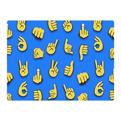 Emojis Hands Fingers Background Double Sided Flano Blanket (mini)  by Celenk