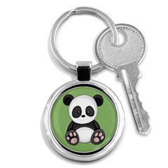 Cute Panda Key Chains (round)  by Valentinaart