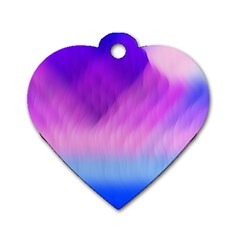 Background Art Abstract Watercolor Dog Tag Heart (two Sides)