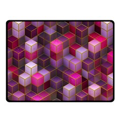 Cube Surface Texture Background Double Sided Fleece Blanket (small)  by Celenk