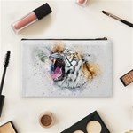 Tiger Roar Animal Art Abstract Cosmetic Bag (Medium)  Back