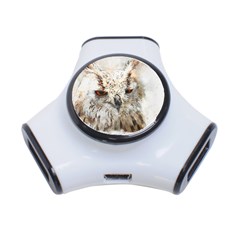 Bird Owl Animal Art Abstract 3-port Usb Hub by Celenk