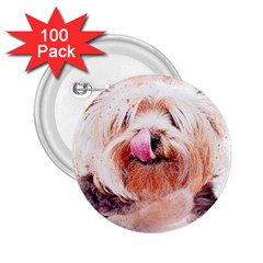 Dog Animal Pet Art Abstract 2 25  Buttons (100 Pack)  by Celenk