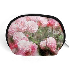 Flowers Roses Art Abstract Nature Accessory Pouches (medium)  by Celenk