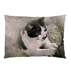 Cat Pet Art Abstract Vintage Pillow Case by Celenk