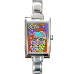 Femm Fatale Rectangle Italian Charm Watch by NouveauDesign