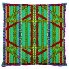 Gift Wrappers For Body And Soul In  A Rainbow Mind Large Cushion Case (two Sides) by pepitasart