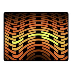 Fractal Orange Texture Waves Fleece Blanket (small) by Celenk