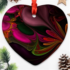 Fractal Abstract Colorful Floral Ornament (heart)