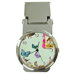 Whimsical Shabby Chic Collage Money Clip Watches by NouveauDesign