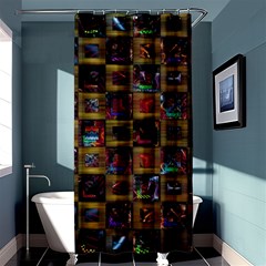 Kaleidoscope Pattern Abstract Art Shower Curtain 36  X 72  (stall) 