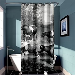 Holstein Fresian Cows Fresian Cows Shower Curtain 36  X 72  (stall) 