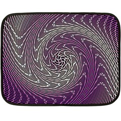 Graphic Abstract Lines Wave Art Double Sided Fleece Blanket (mini)  by Celenk