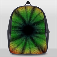 Sunflower Digital Flower Black Hole School Bag (large) by Celenk