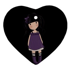 Dolly Girl In Purple Ornament (heart)