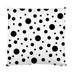 Black On White Polka Dot Pattern Standard Cushion Case (two Sides)