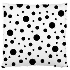 Black On White Polka Dot Pattern Standard Flano Cushion Case (two Sides) by LoolyElzayat