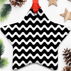 Wave Pattern Wavy Halftone Ornament (star) by Celenk