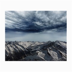 Mountain Landscape Sky Snow Small Glasses Cloth by Celenk