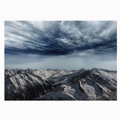 Mountain Landscape Sky Snow Large Glasses Cloth by Celenk