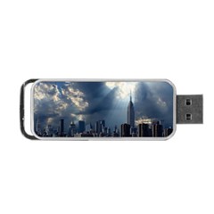 New York America New York Skyline Portable Usb Flash (one Side) by Celenk