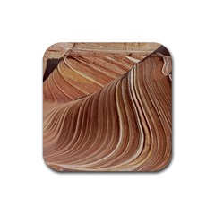 Swirling Patterns Of The Wave Rubber Coaster (square)  by Celenk