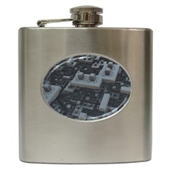 Backdrop Construction Pattern Hip Flask (6 Oz)