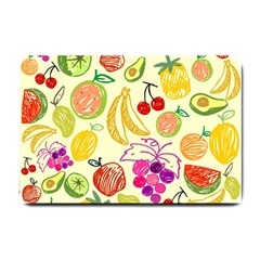 Cute Fruits Pattern Small Doormat  by paulaoliveiradesign