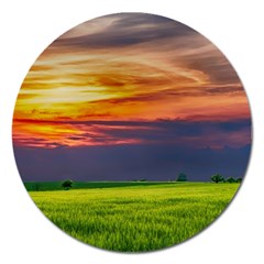 Countryside Landscape Nature Rural Magnet 5  (round) by Celenk