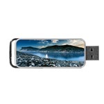 Shore Mountain Water Landscape Portable USB Flash (One Side) Front