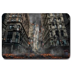 Destruction War Conflict Death Large Doormat  by Celenk