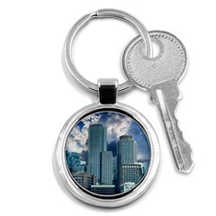 Tower Blocks Skyscraper City Modern Key Chains (round)  by Celenk