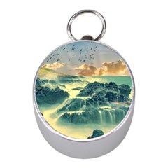 Coastline Sea Nature Sky Landscape Mini Silver Compasses