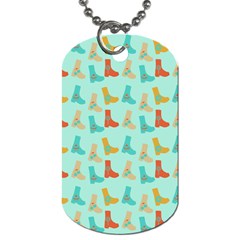 Blue Orange Boots Dog Tag (two Sides) by snowwhitegirl