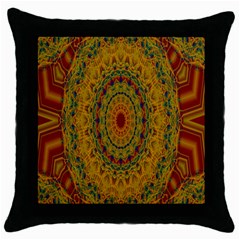 India Mystic Background Ornamental Throw Pillow Case (black) by Nexatart