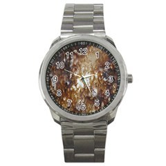 Rusty Texture Pattern Daniel Sport Metal Watch by Nexatart