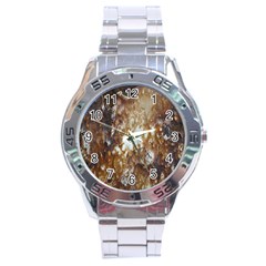 Rusty Texture Pattern Daniel Stainless Steel Analogue Watch by Nexatart