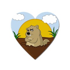 Groundhog Day Heart Magnet by Valentinaart