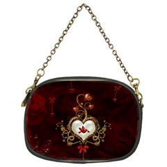 Wonderful Hearts With Dove Chain Purses (two Sides)  by FantasyWorld7