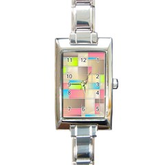 Background Abstract Grid Rectangle Italian Charm Watch