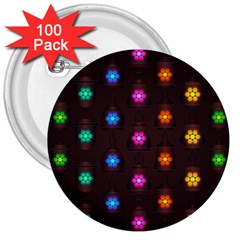 Lanterns Background Lamps Light 3  Buttons (100 Pack) 