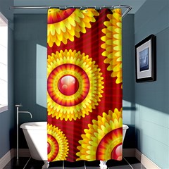 Floral Abstract Background Texture Shower Curtain 36  X 72  (stall)  by Nexatart