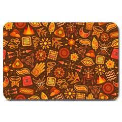 Pattern Background Ethnic Tribal Large Doormat  by Nexatart